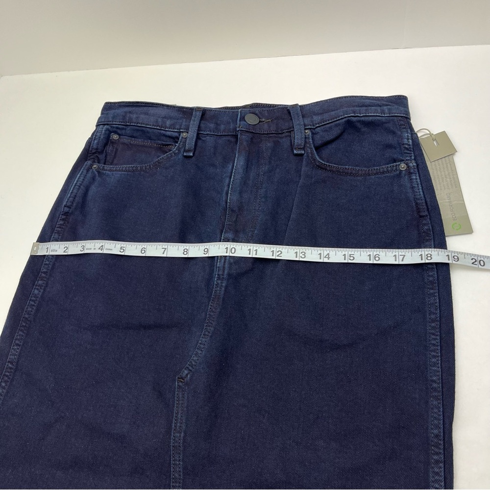 Hudson Jeans Reconstructed Skirt Womens Size 30 Dark‎ Blue Denim Zipper NEW - Picture 9 of 12